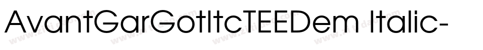 AvantGarGotItcTEEDem Italic字体转换